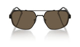 Bogdan shield metal sunglasses in Shiny Black Midnight by Denon Eyewear New York, front view