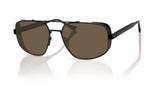 Bogdan shield metal sunglasses in Shiny Black Midnight by Denon Eyewear New York, side view