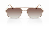Lorenzo aviator metal sunglasses in Shiny Gold Brown by Denon Eyewear New York, front view