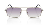 Lorenzo aviator metal sunglasses in Shiny Silver Purple by Denon Eyewear New York, front view
