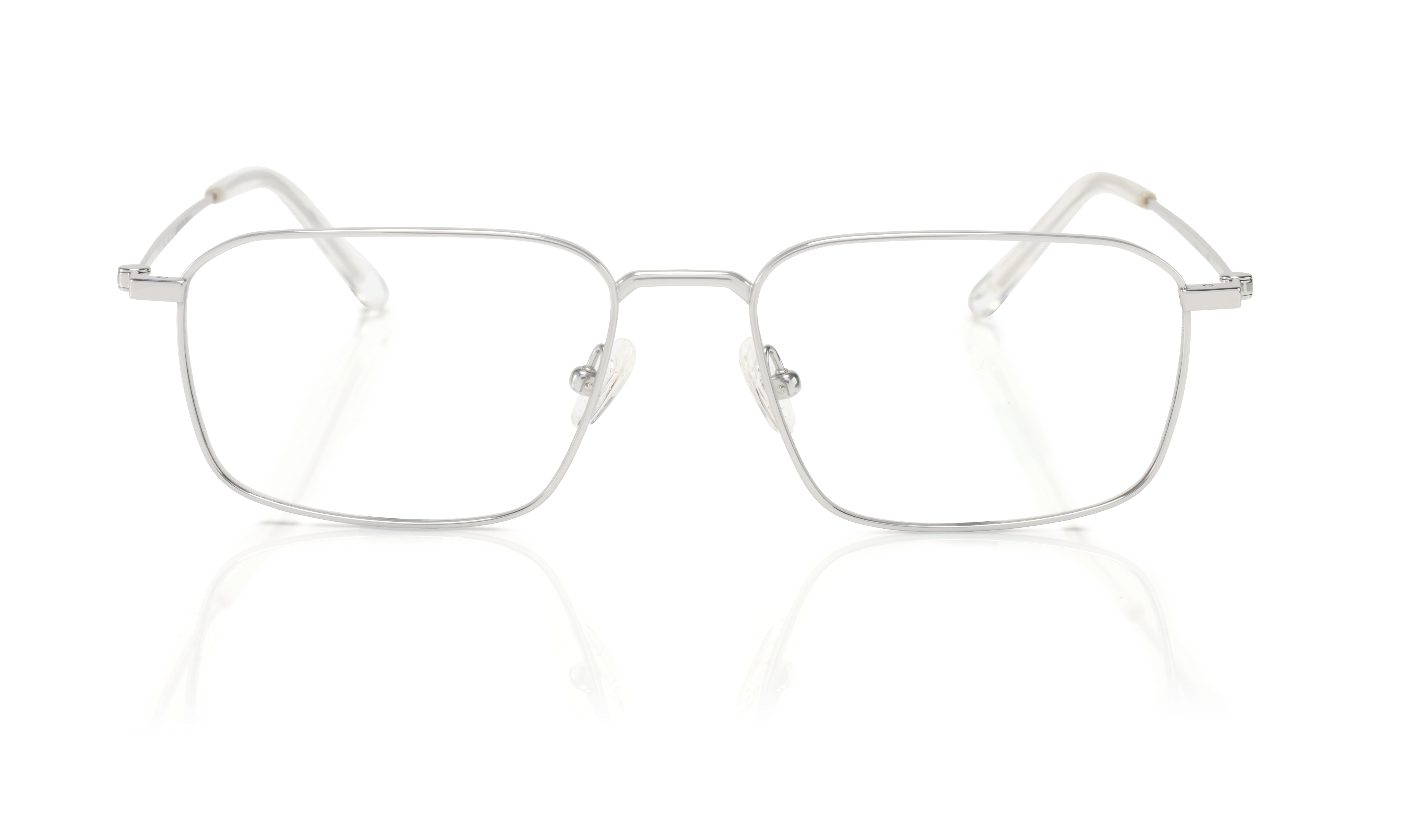 Karl titanium optical frame in MS, polished metal silver finish